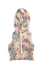 Paper Wings Puffer Vest, Multi Floral w White Hearts, 2