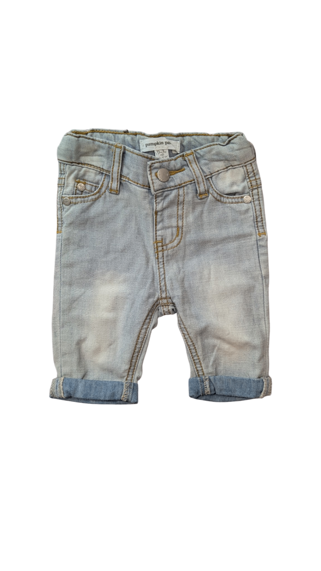 Pumpkin Patch Pants, Washed Blue, 3-6M