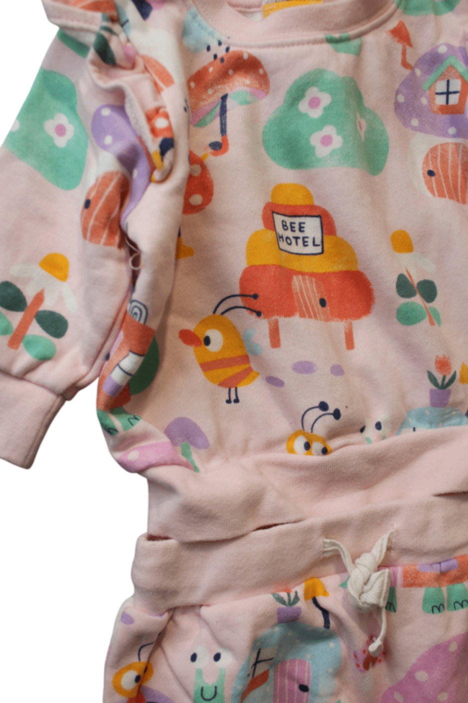 Jack & Milly Tracksuit Set, Pink/Multicolour print, 00