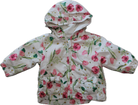 Aletta Raincoat, White with pink and green floral print, 00