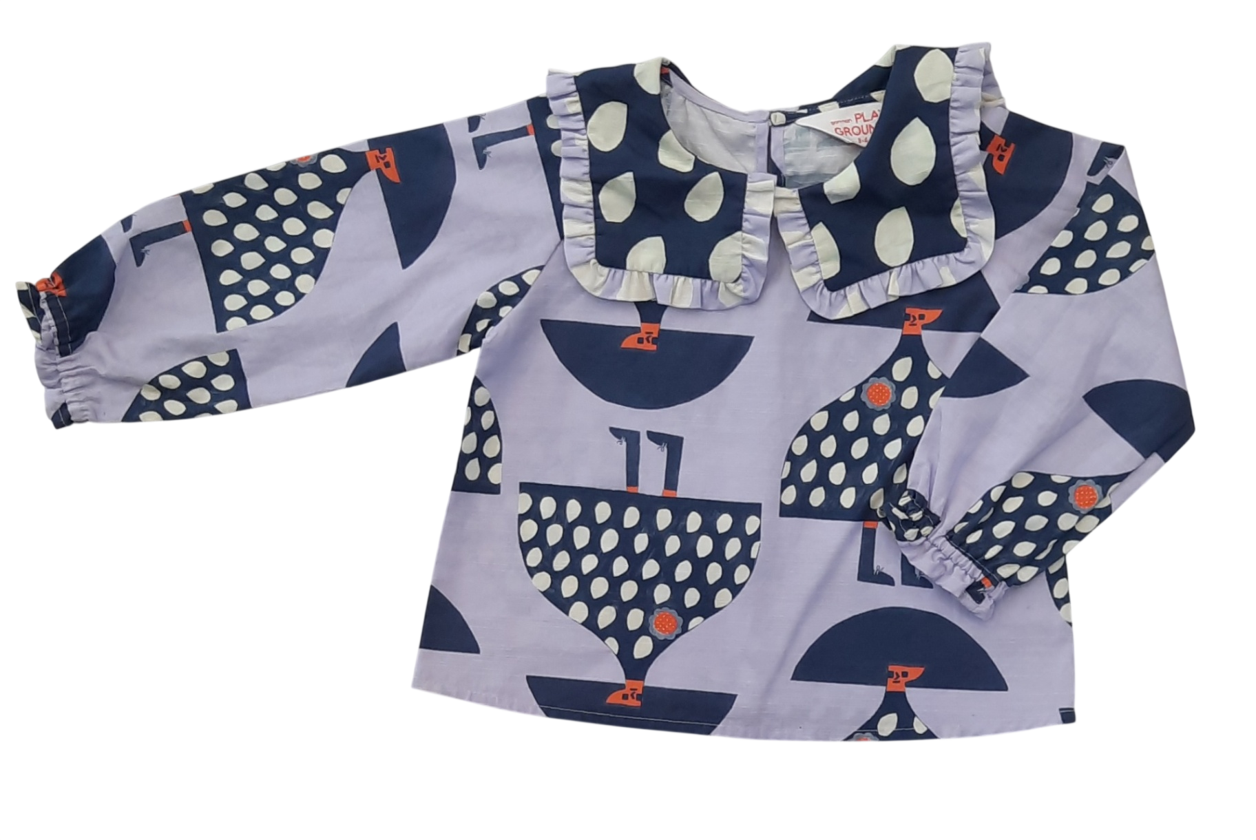 Gorman Playground Long-Sleeve Top, Lavender/navy, 4