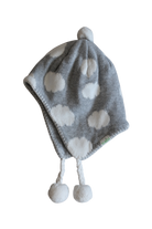 Toshi Beanie, Grey and White, S (46-51cm)