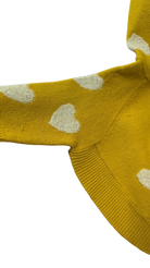 Seed Jumper, Mustard w White Hearts, M/L