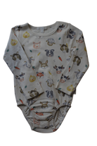 Purebaby Bodysuit, Cream with multicolour animal print, 2 (18-24 months)