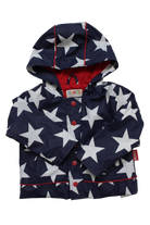 Penny Scallan Raincoat, Navy blue, white and red, 1-2