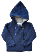 Country Road Cardigan, Navy blue/stripe lining, 2