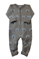 Purebaby Knit Jumpsuit, Beige, 6-12 months