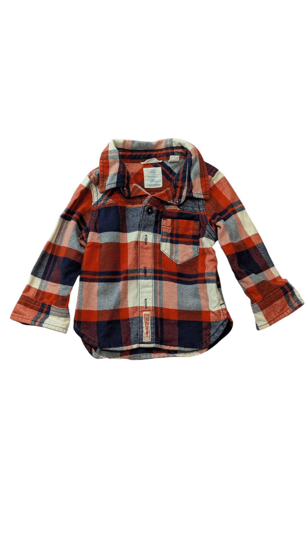 Country Road Shirt, Red Navy Plaid, 0