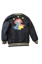 Rock Your Kid Jumper, Black with gold stripe trim, 6