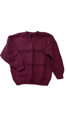 Handmade Jumper, Burgundy, 6-7
