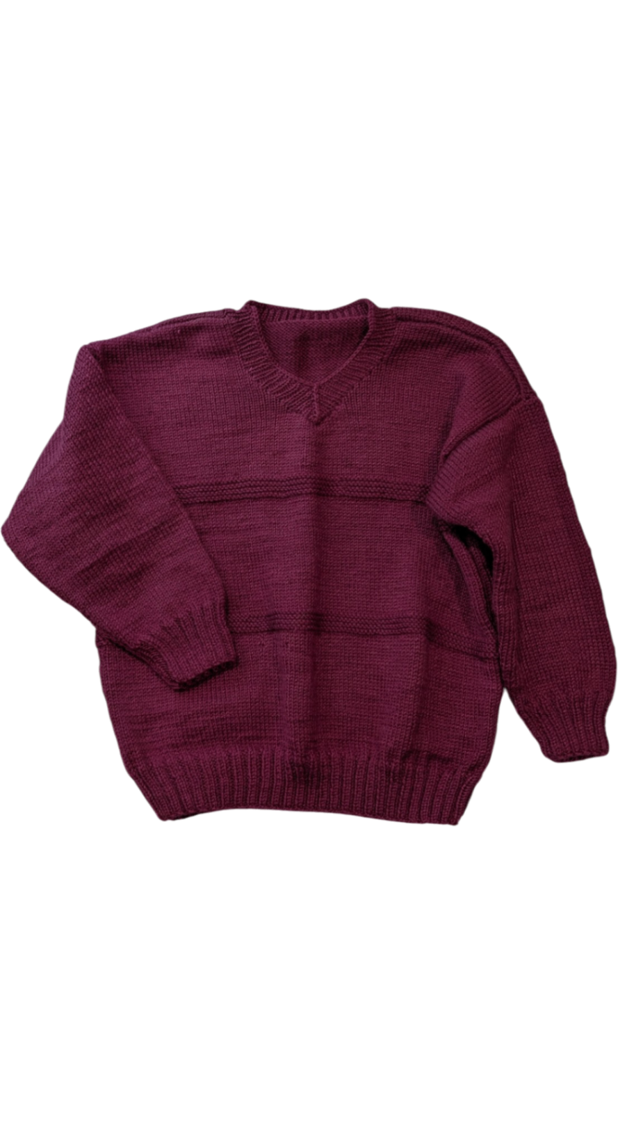 Handmade Jumper, Burgundy, 6-7