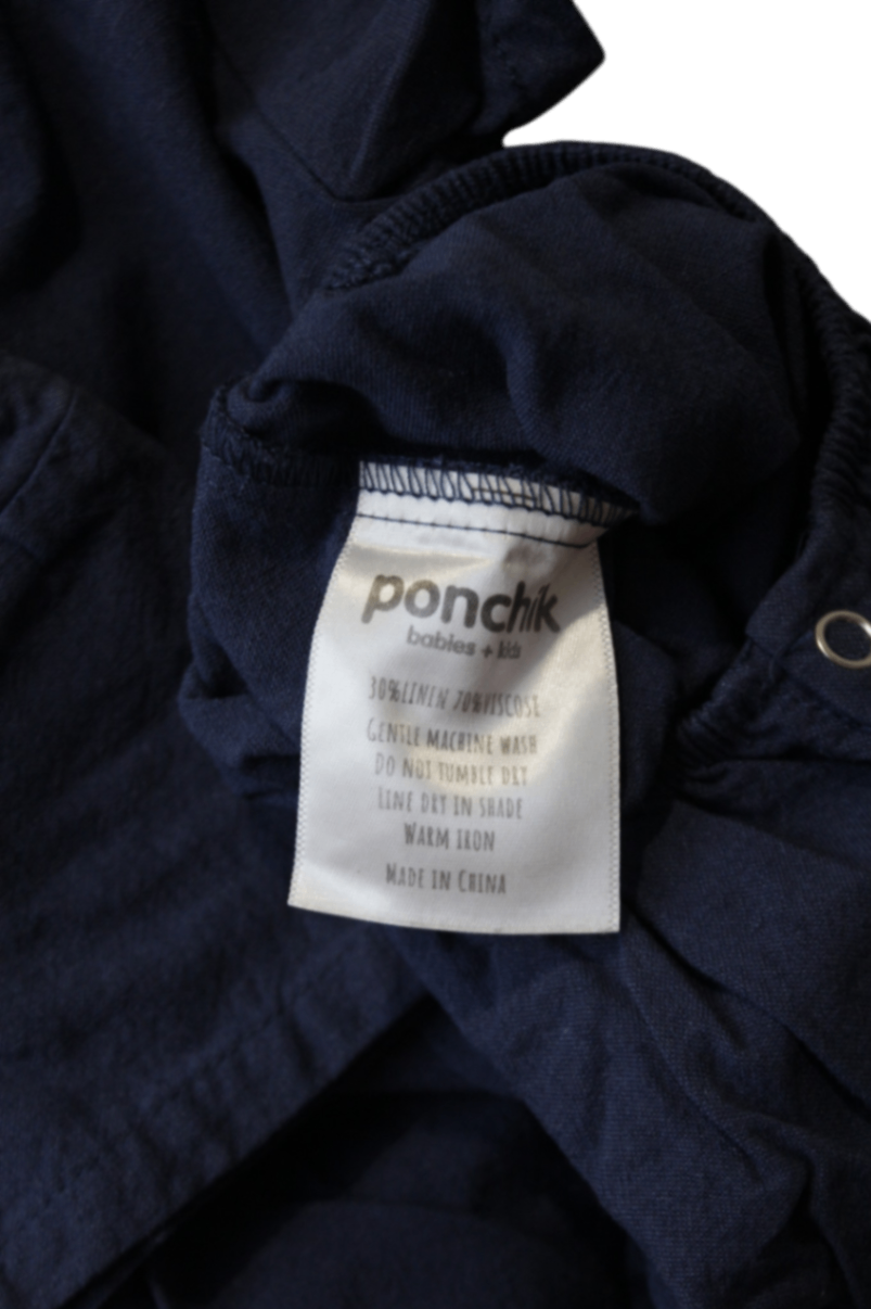 Ponchik Bodysuit, Navy blue, 3-6 months