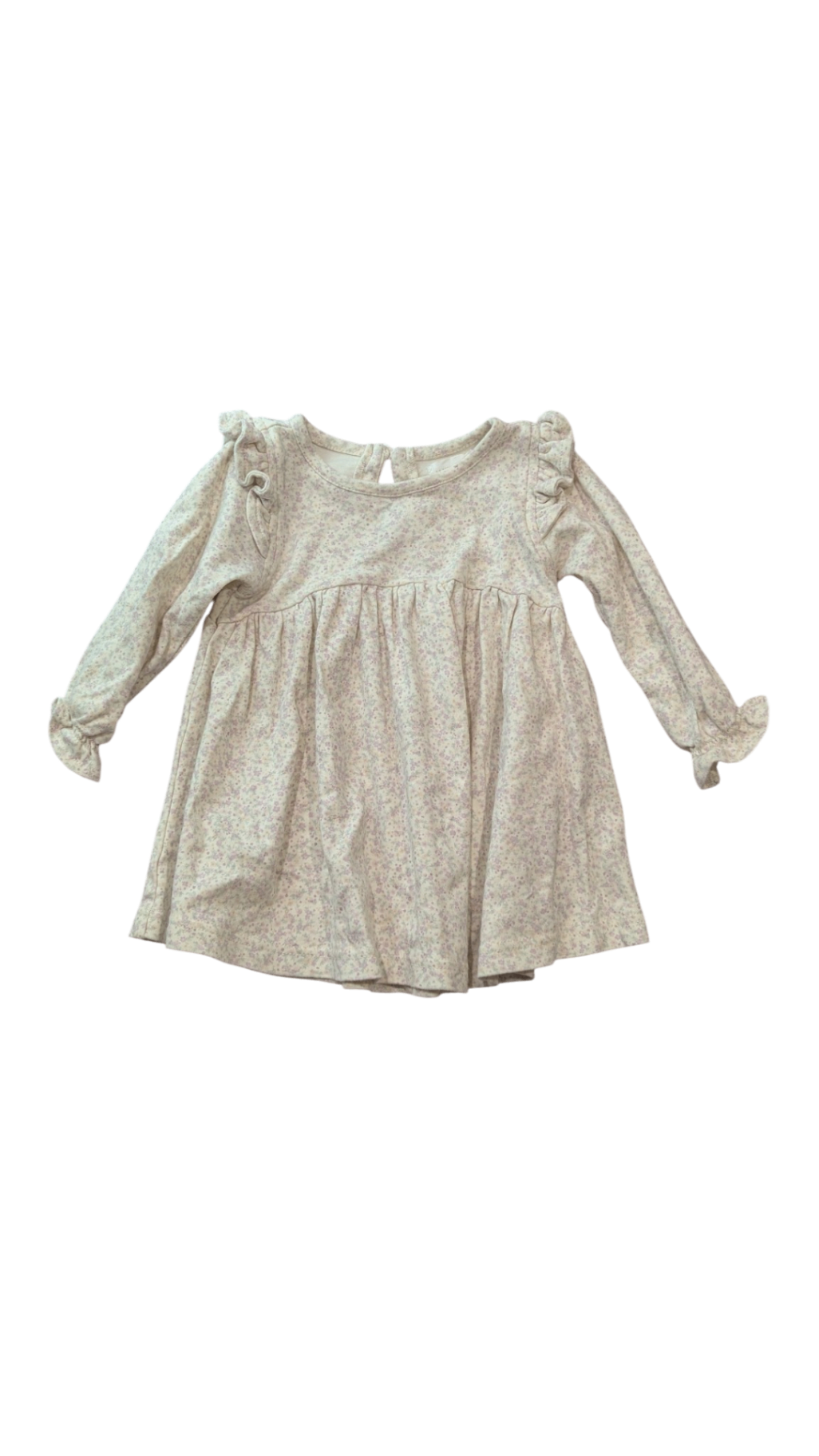 Jamie Kay Dress, Cream w Light Pink Floral, 6-12M