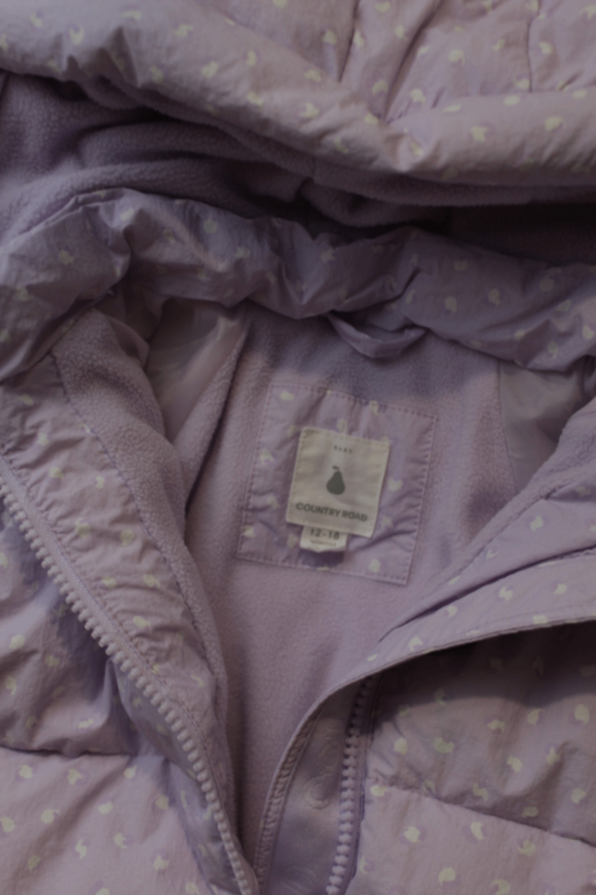 Country Road Puffer Jacket, Lilac, 12-18