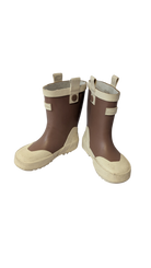 Cotton On Gumboots, Brown w Cream Trims, US 8-9/EUR 25