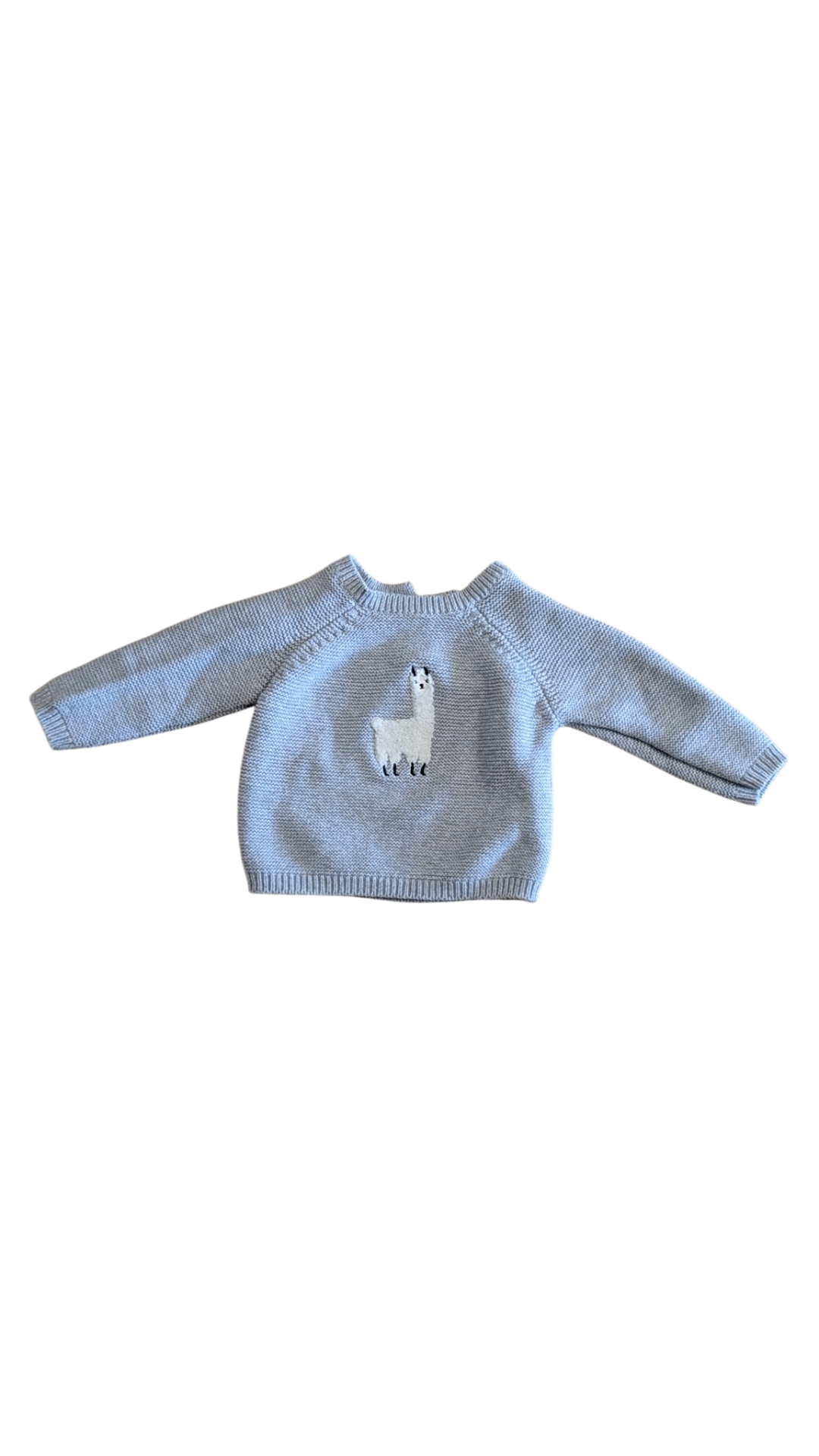 Bebe by Minihaha Jumper, Grey w White Llama Print, 0