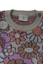 Jack & Milly Knitwear Set, Beige, pink, orange and navy multicolour, 0