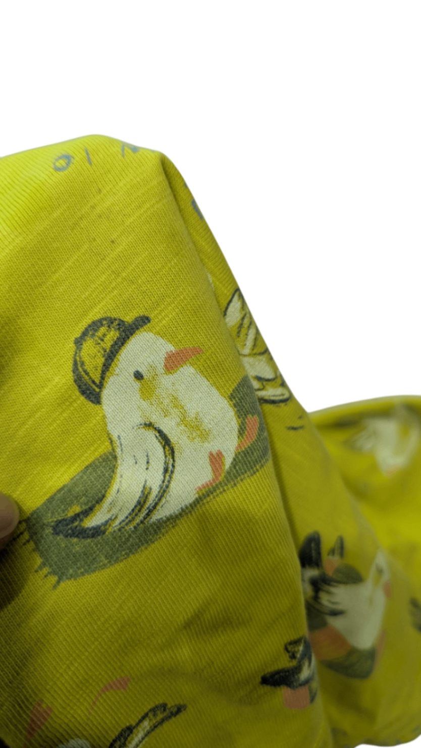 Purebaby T-Shirt, Lemon Yellow w Seagulls Print, 18-24M