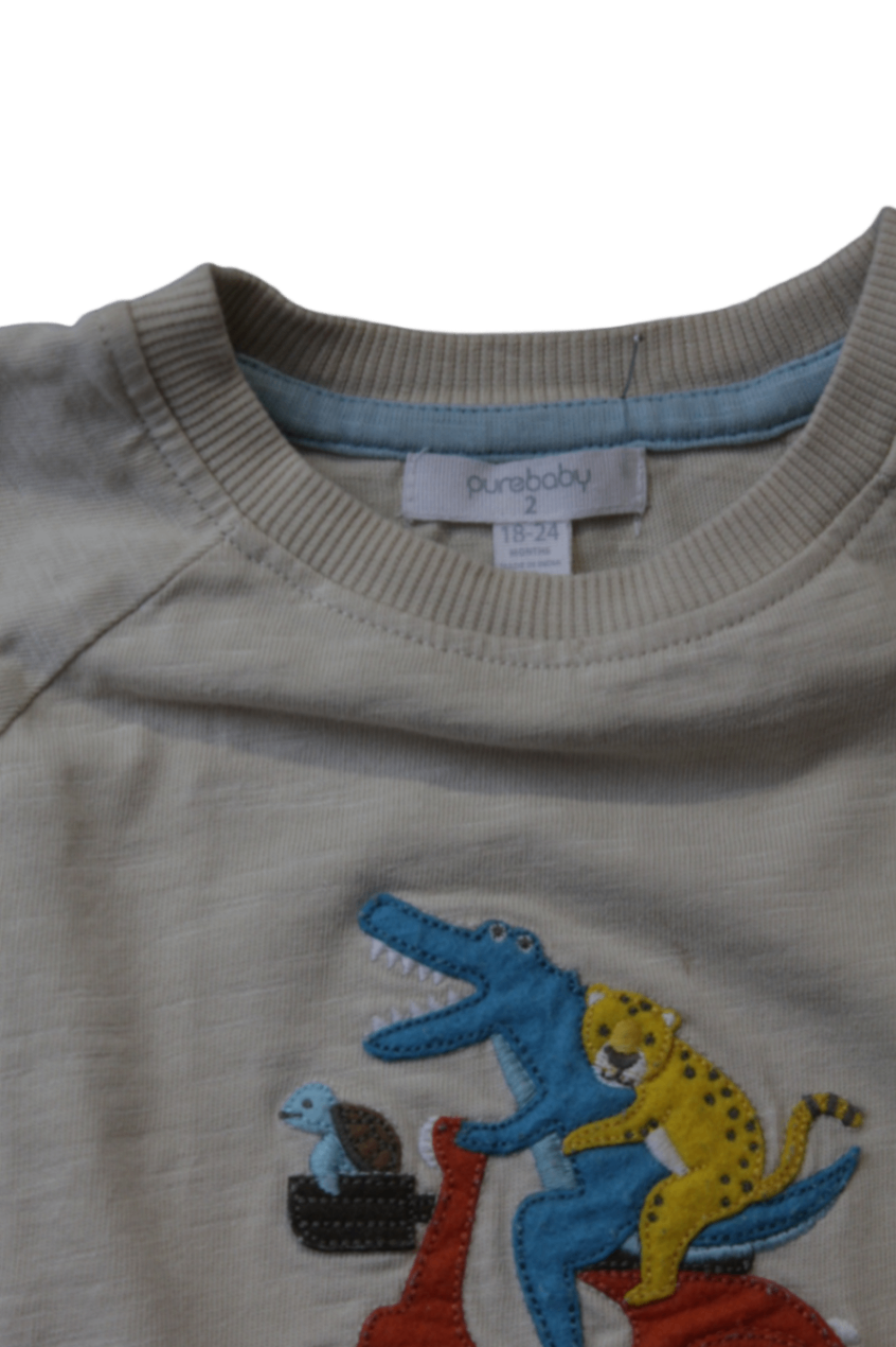 Purebaby T-Shirt, Beige, 18-24 months