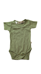 Mokopuna Bodysuit, Olive Green, 00