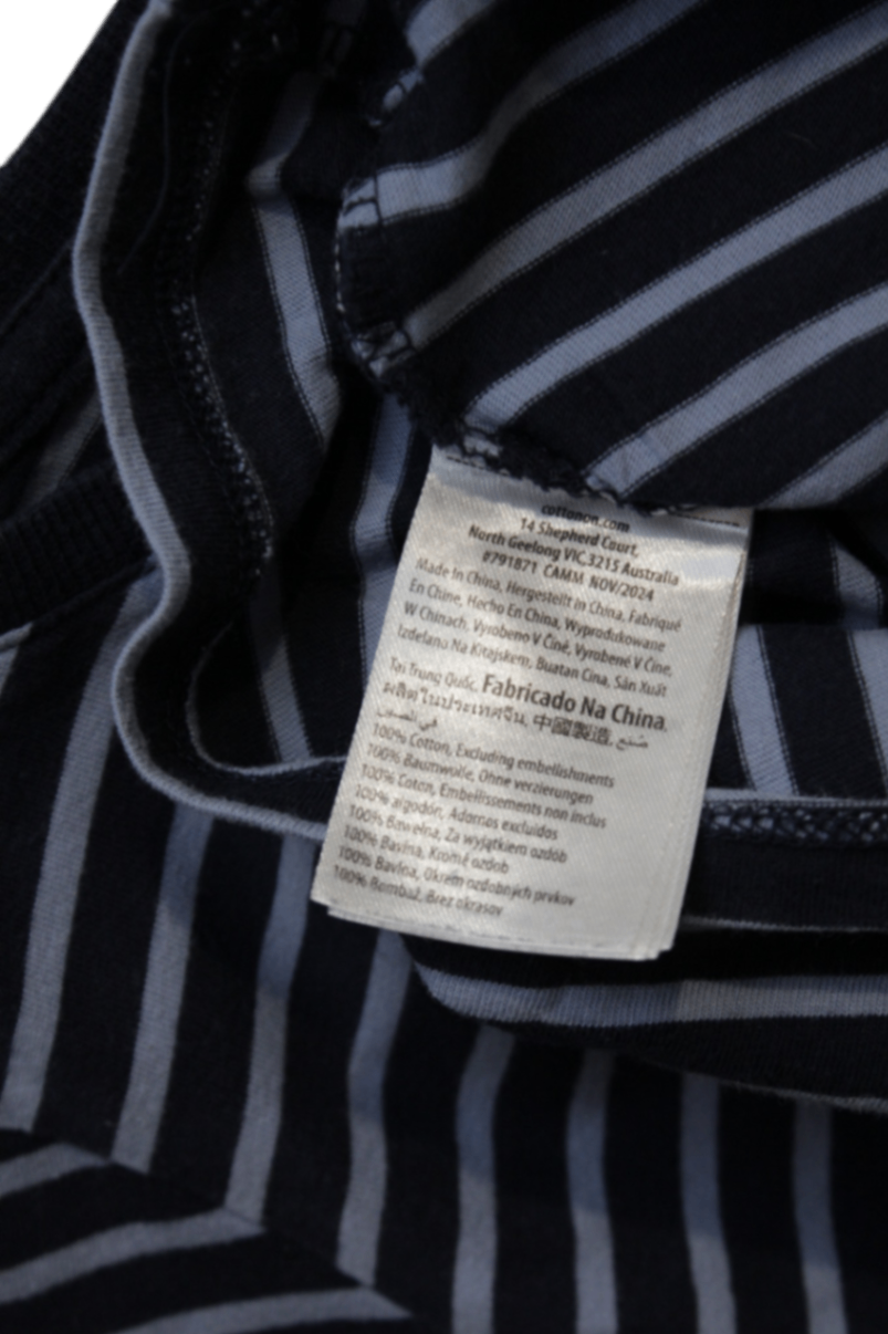 Cotton On Baby Long-Sleeve T-Shirt, Navy and white, 18-24 months / 2