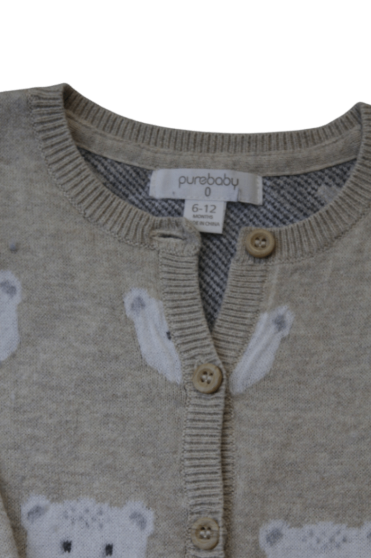 Purebaby Knit Jumpsuit, Beige, 6-12 months