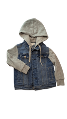 Pumpkin Patch Jacket, Blue w Grey Sleeves & Hoodie, 3