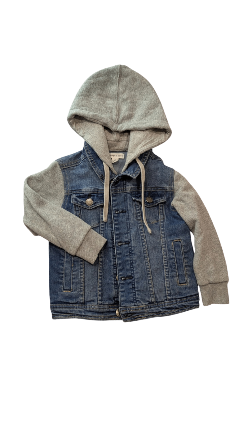 Pumpkin Patch Jacket, Blue w Grey Sleeves & Hoodie, 3