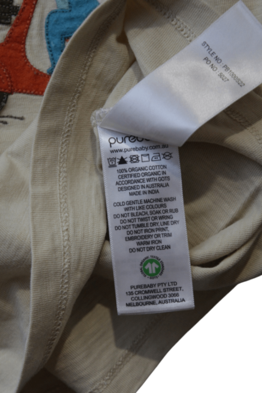 Purebaby T-Shirt, Beige, 18-24 months