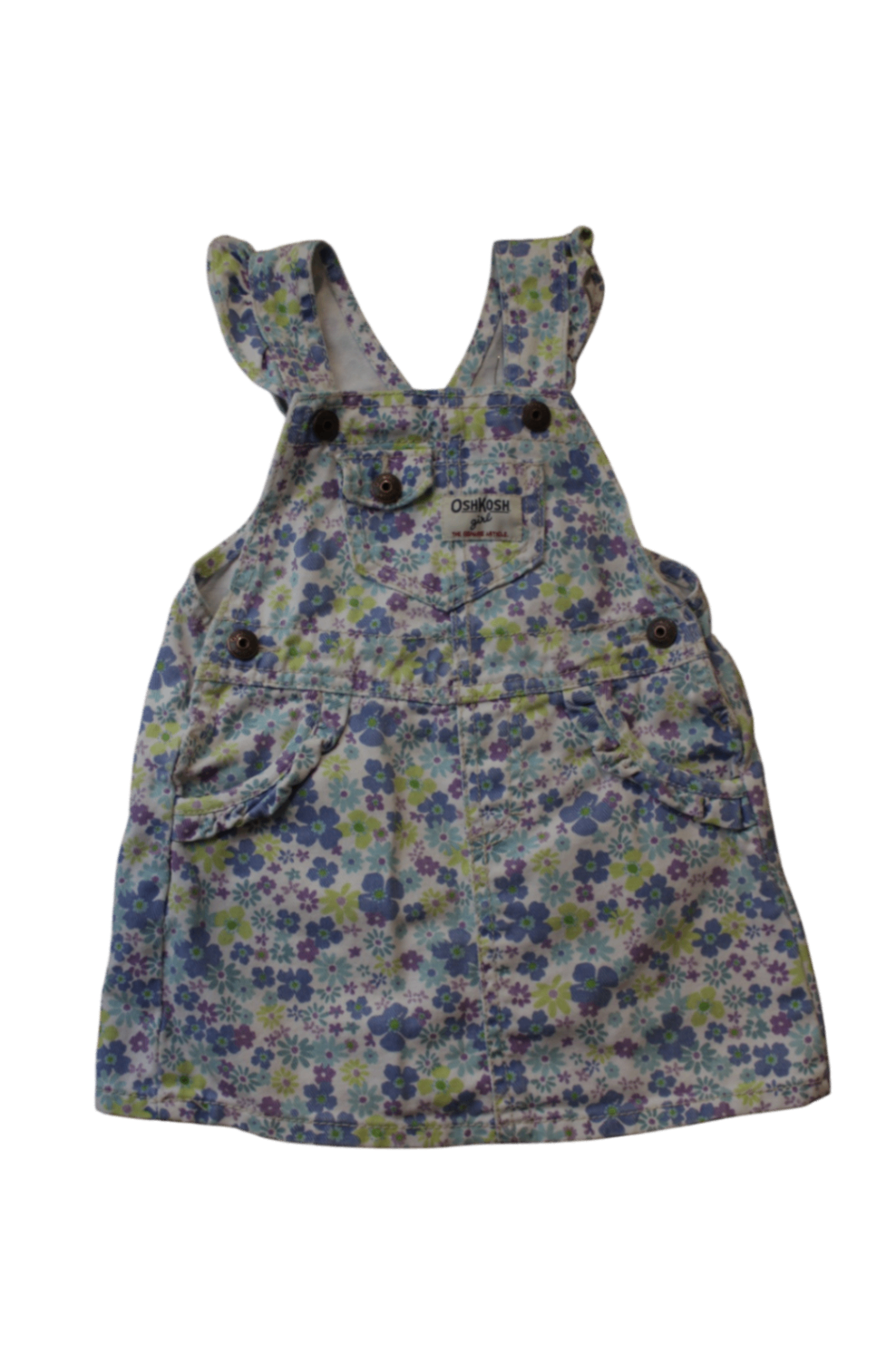 OshKosh B'gosh Dress, Multicolour floral on white, 24 MONTHS