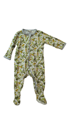 May Gibbs Jumpsuit, Green & Yellow Leaves Wattle Prints, 00