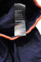 bluezoo Pants, Navy blue with orange trim, 2-3