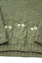 Handknit Jumper, Olive green, 4