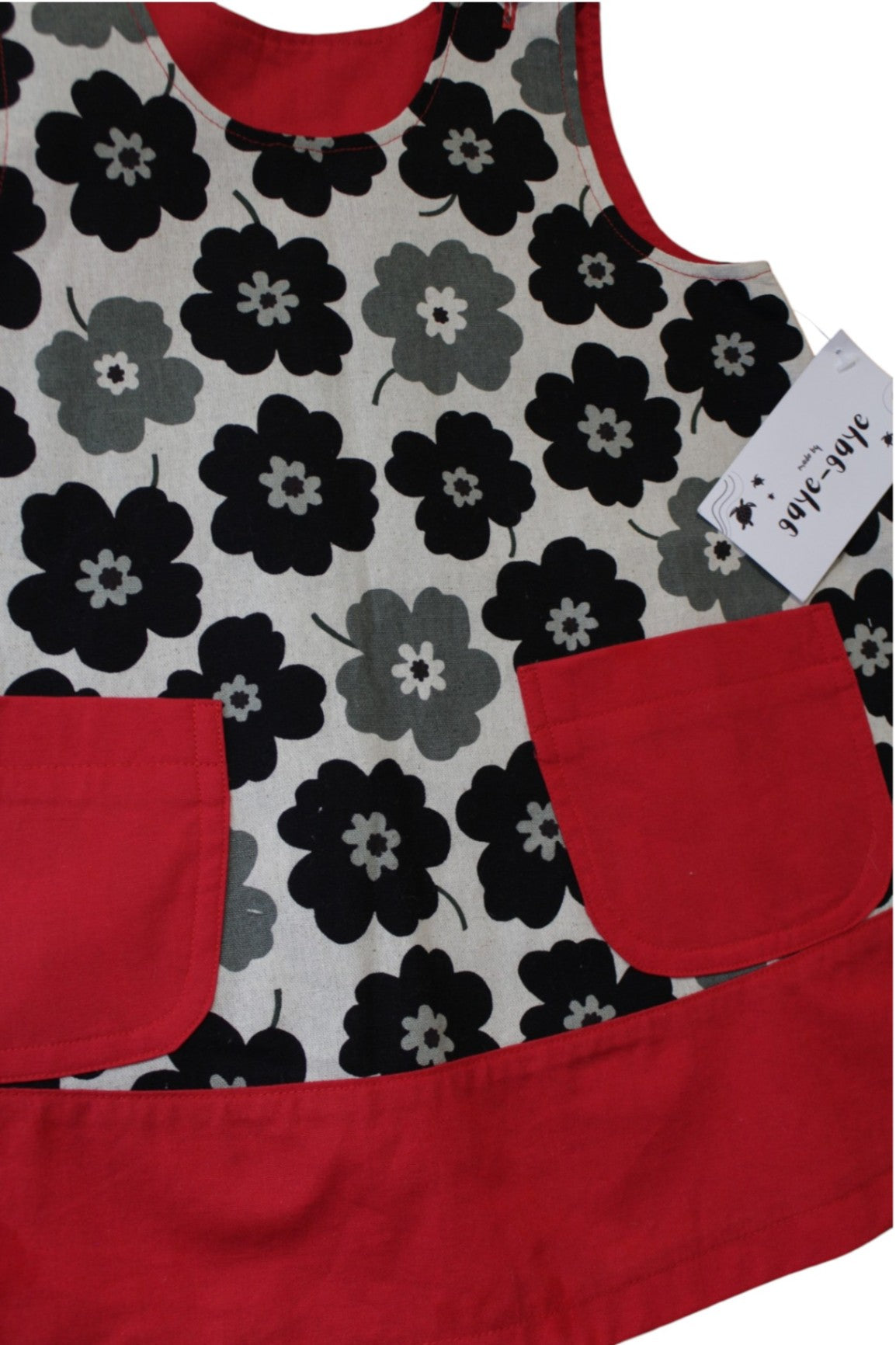 gaye-gaye Pinafore, Red/beige, 2