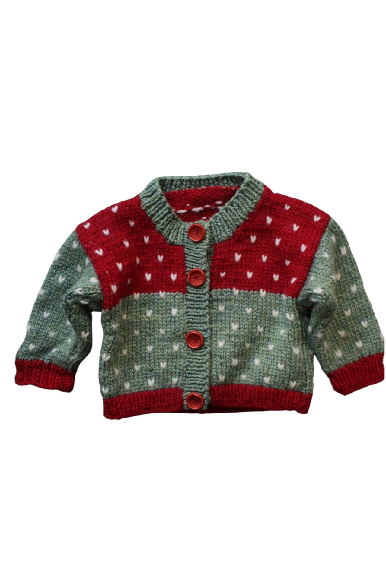 Handknit Knitwear, Red/green, 000