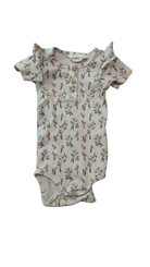 Lil'Atelier Bodysuit, Cream with multicolour floral and butterfly print, 6-9M