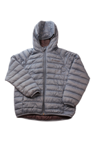 Macpac Puffer Jacket, Grey/Blue, 6 YRS