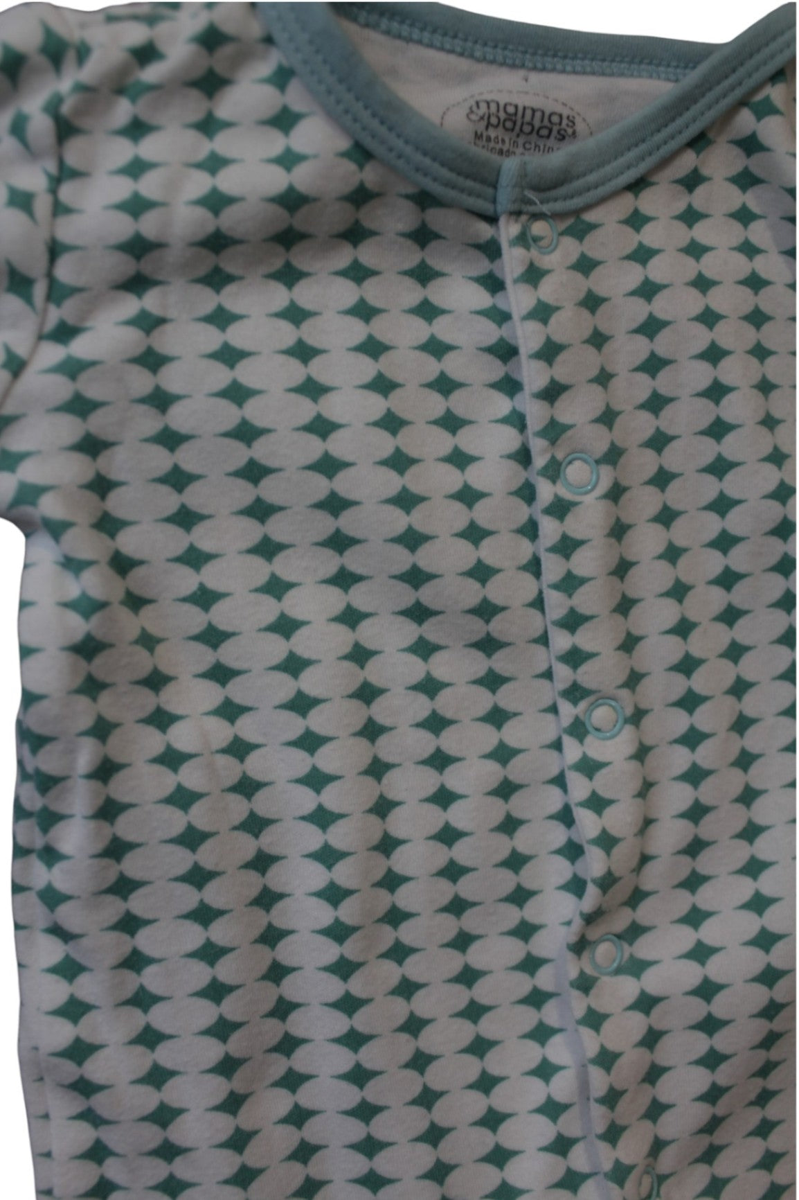 Mamas & Papas Jumpsuit, White and teal, 000