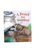 A Feast for a Wombat Book, White, brown and green,