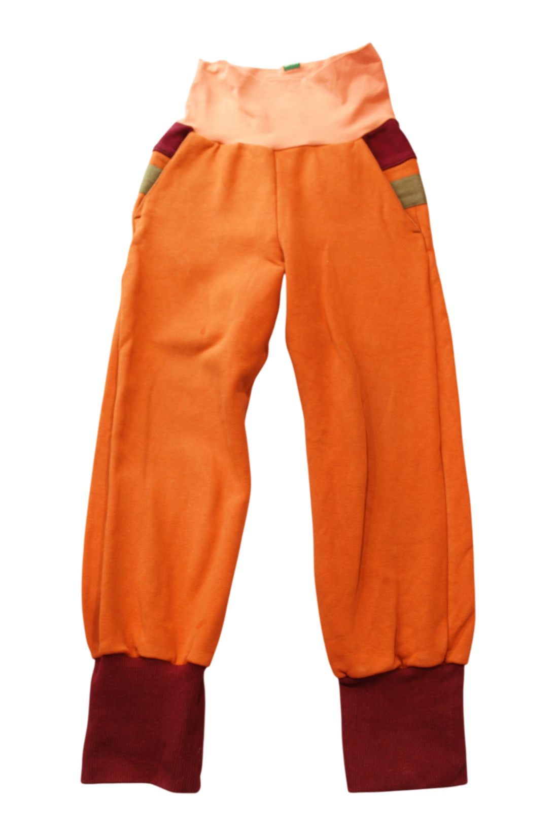 OKKIDO Pants, Orange and maroon, 6 YRS