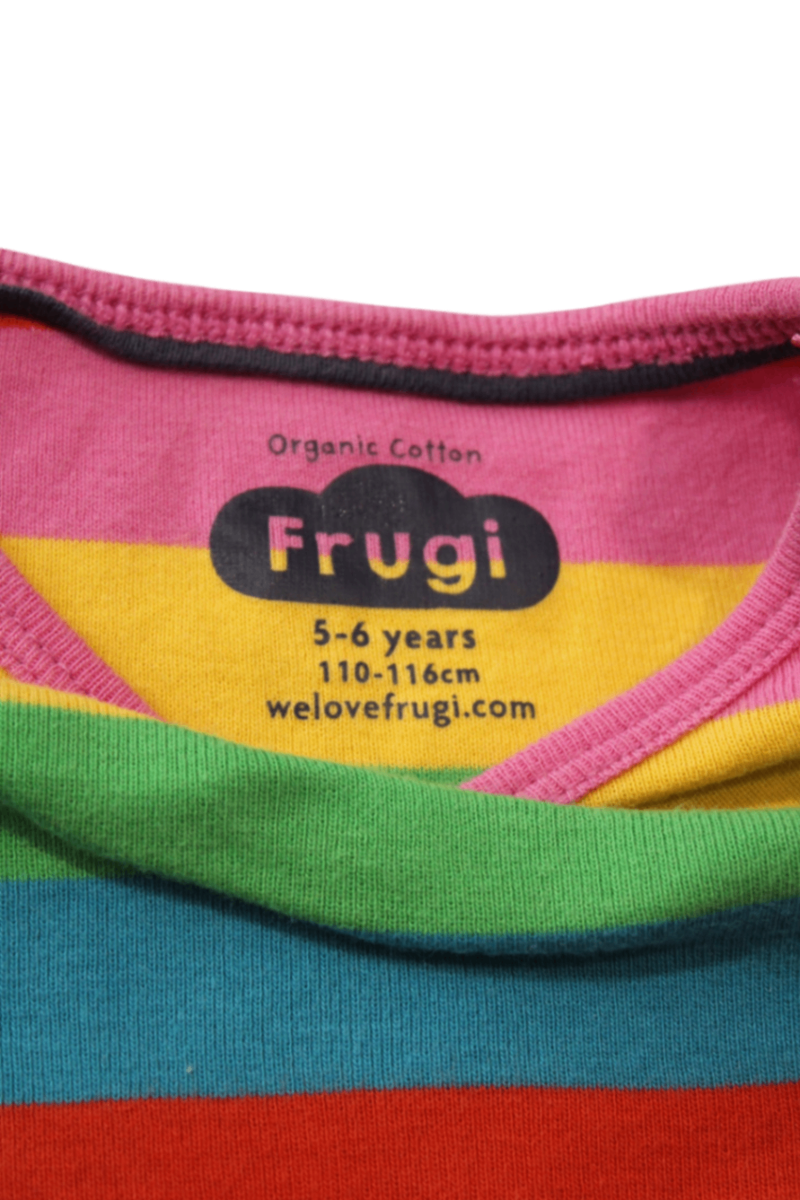 Frugi Long-Sleeve T-Shirt, Rainbow Multicolour, 5-6 years 110-116cm
