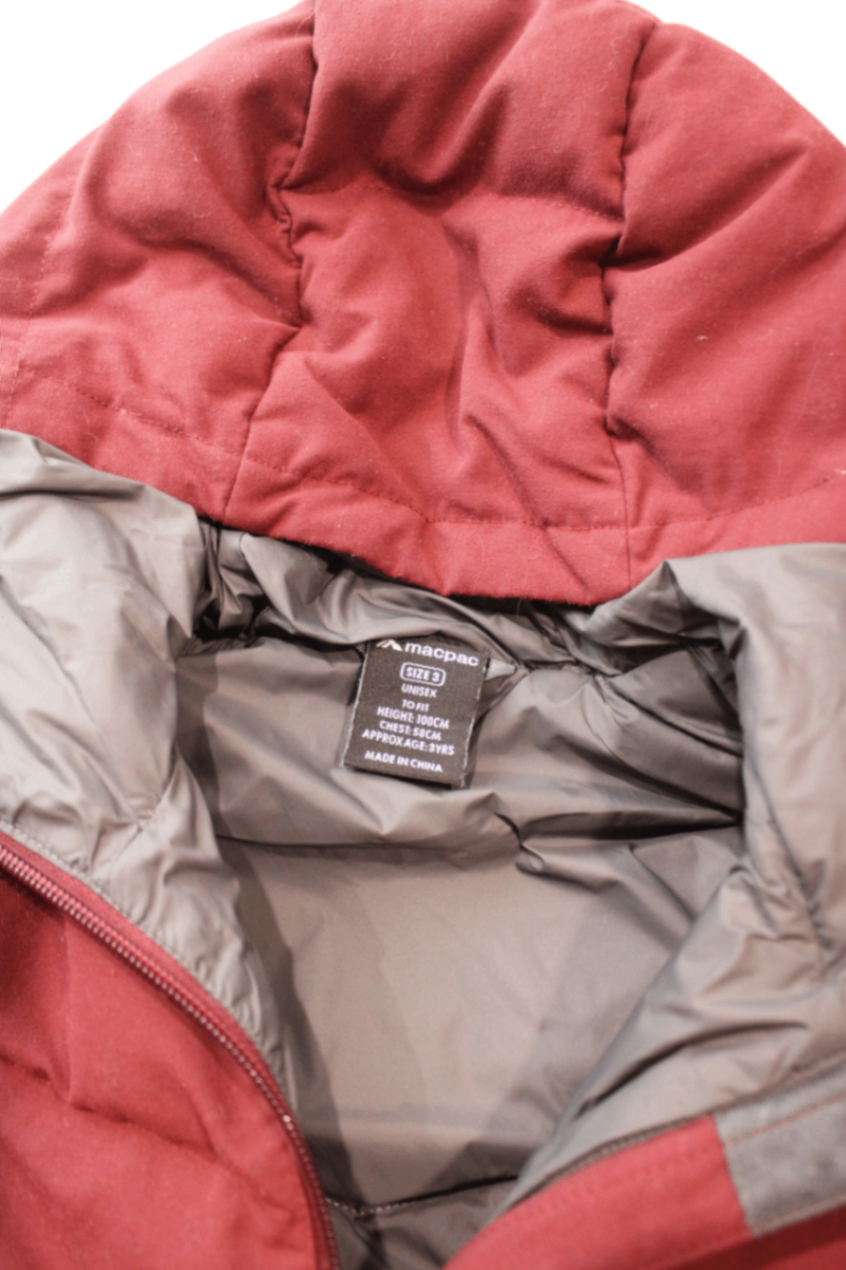 Macpac Puffer Jacket, Maroon, 3
