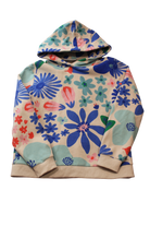 Minti Hoodie, Cream with multicolour floral print, 10
