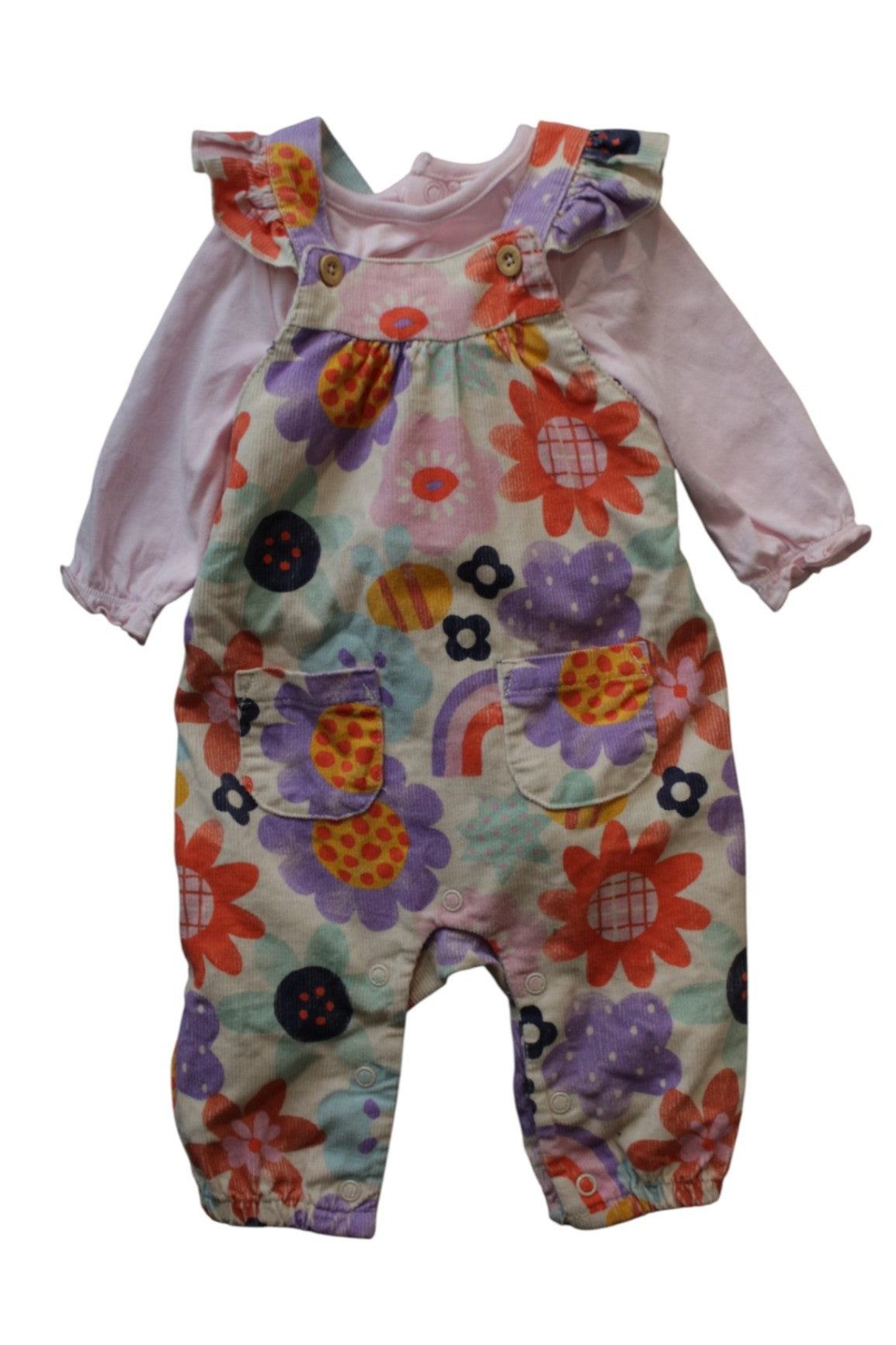 Jack & Milly Overalls & Bodysuit, Pink, 000