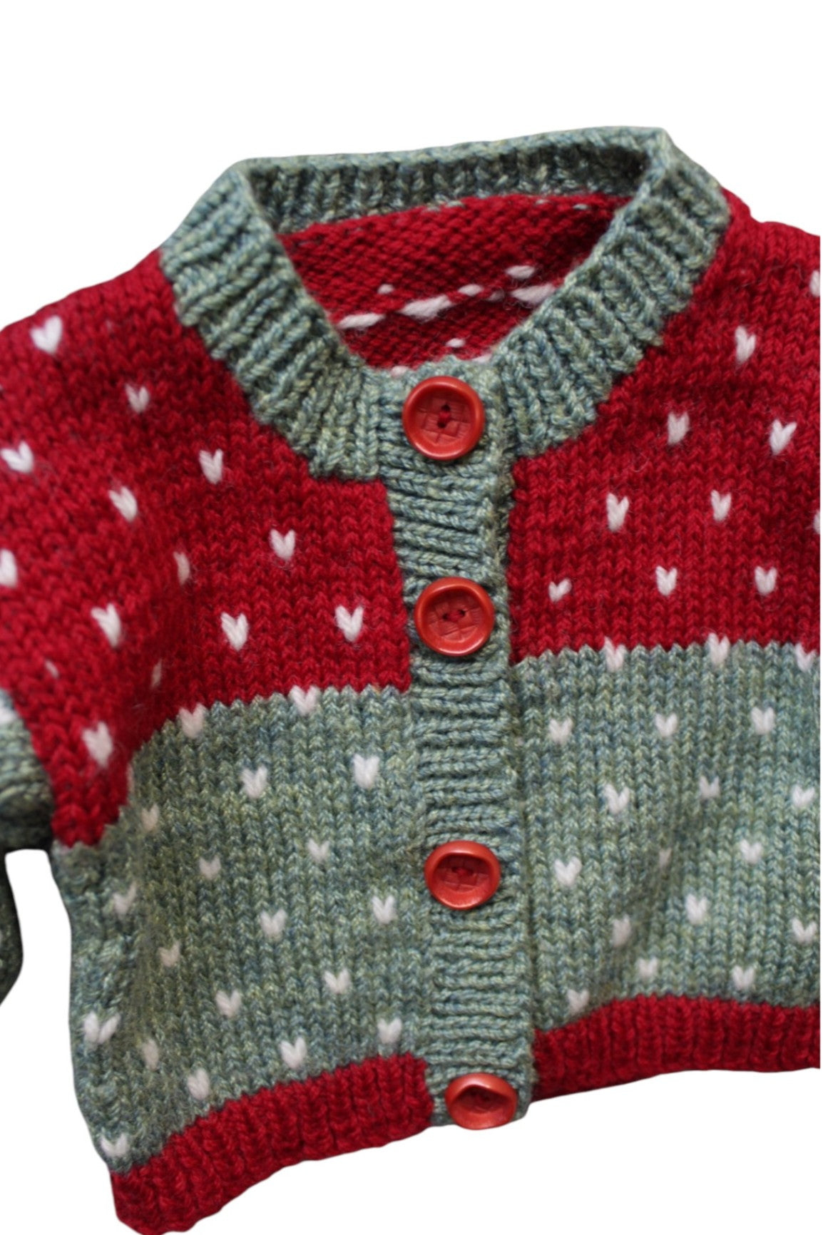 Handknit Knitwear, Red/green, 000