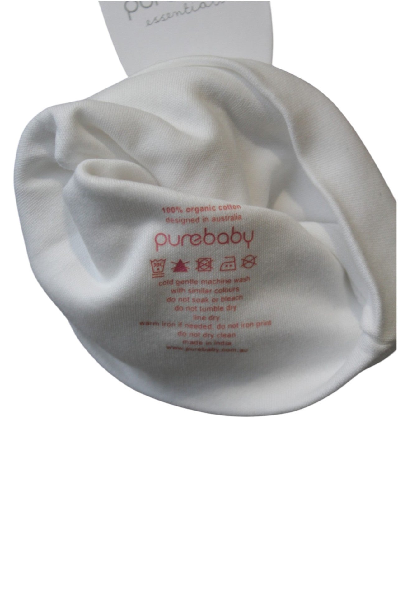 Purebaby Baby Hat, White, 00000