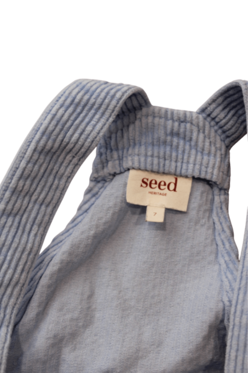 Seed Heritage Pinafore, Light Blue, 7