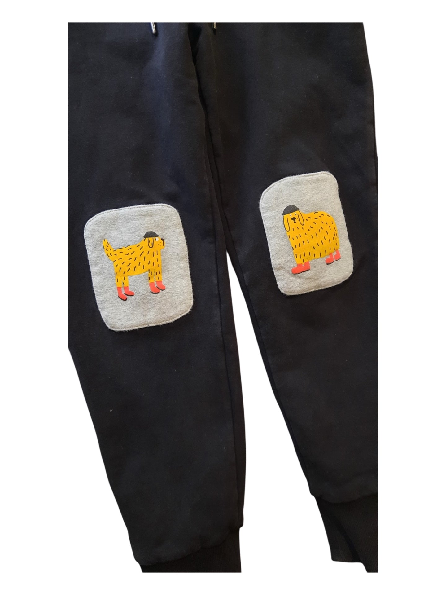 Minti Pants, Black/grey knee patches, 10