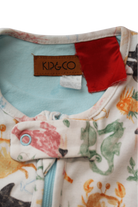 Kip&Co Boilersuit, Cream multicolour, 3-12M