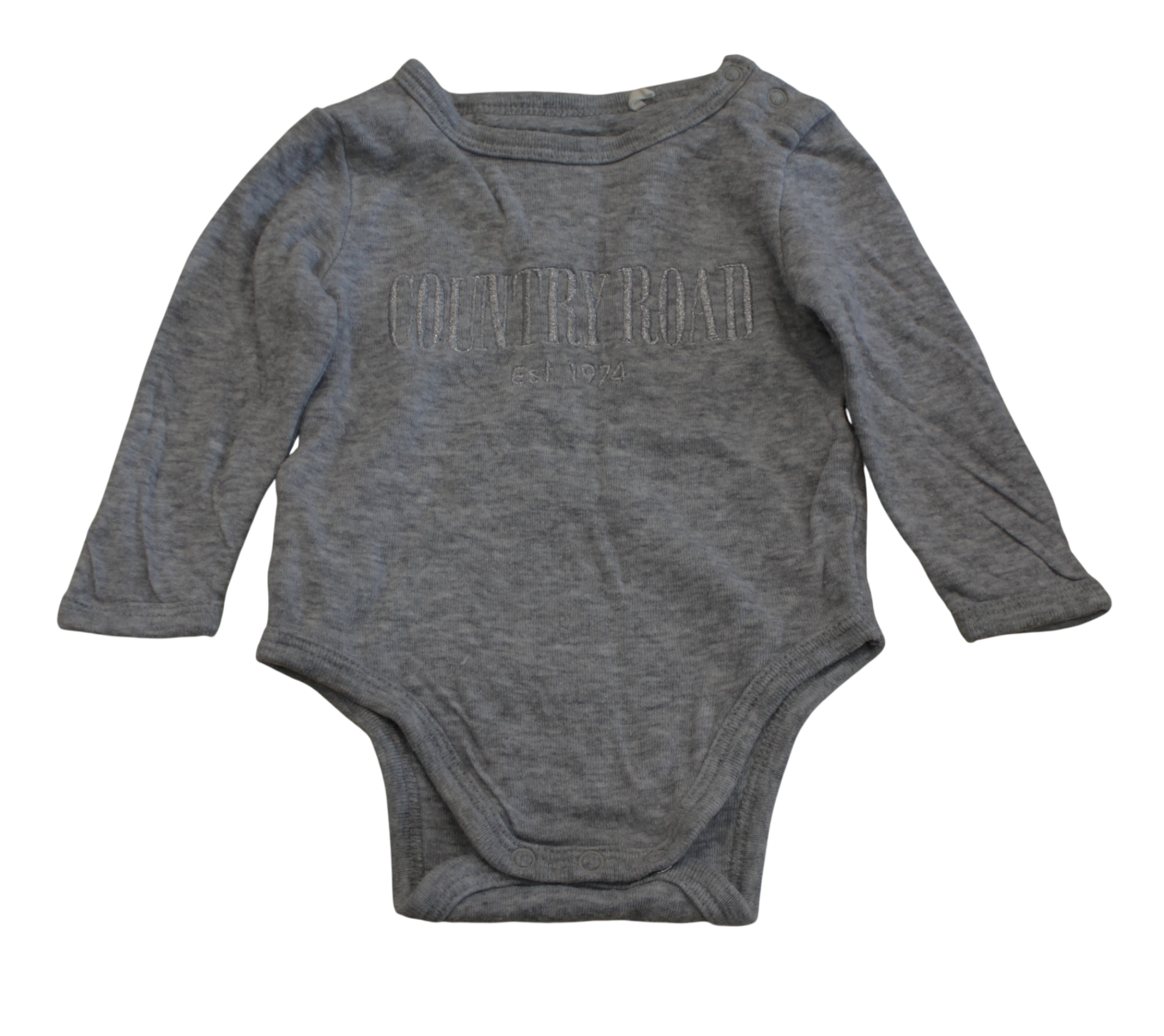 Country Road Bodysuit, Grey marle/silver, 000